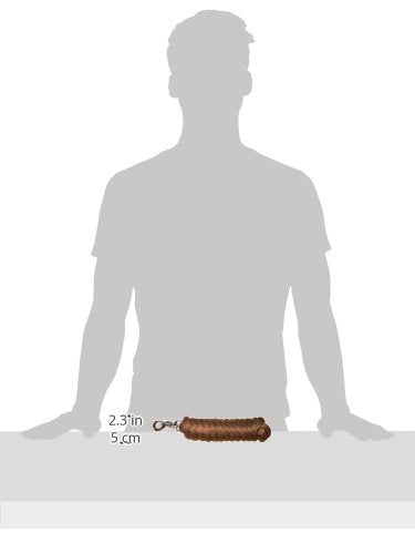 Hamilton Extra Heavy Poly Rope Lead with Bull Snap, Brown, 5/8" Thick x 10' Long - color: brown