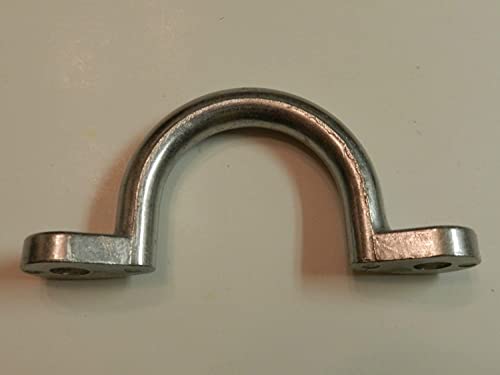 2" I.D Aluminum Trailer Tie Down D-Ring (2-Pack) - Bolt-On Lashing Rope Ring for Horse, Cargo & Utility Trailers, RV, Camper, Boat - Heavy Duty Tie Down Anchor Loop