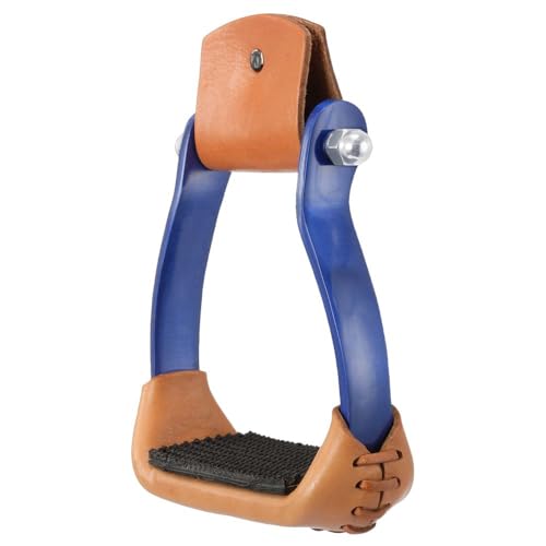 Tough 1 Aluminum Barrel Stirrups - color: Blue