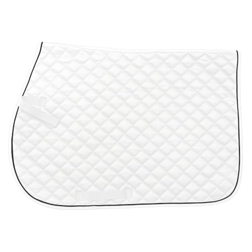 Tough 1 EquiRoyal Square Quilted Cotton Comfort English Saddle Pad - color: White