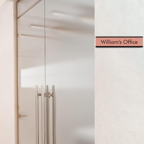 SINYUDUN 10 Pack 2” x 10” Aluminum Name Plate Holders for Door or Wall - color: Black
