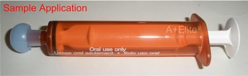 BAXA ExactaMed Oral Liquid Medication Syringe 5cc/5mL 4/PK Amber Medicine Dose Dispenser with Cap Exacta-Med Baxter Comar Latex Free
