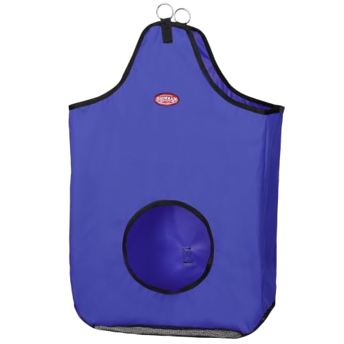 Showman Heavy Denier Nylon Hay Bag w/Mesh Bottom - color: Blue