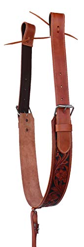 Horse Western Floral Tooled Leather Rear Flank Back Saddle Cinch w/Billets 9775