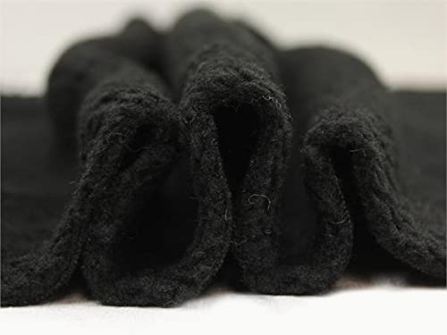 Heavy Duty Sherpa Sheep Skin 60" Wide - 21oz per Yard, 7.7mm Sold by The Yard (Black) - color: Black, size: Heavy Duty Sherpa