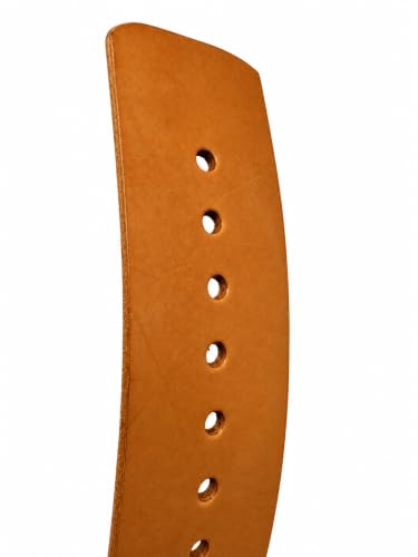 CHALLENGER Natural Tan Vertical Western Saddle Stirrup Leathers Pre-Punched Replacement Pair 2-1/2" Wide 52SL01-2.5