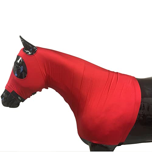 Sleazy Stretch Hood with Zipper - Red in Small