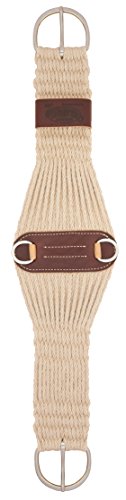 Weaver Leather 100% Mohair 27-Strand Roper Cinch, Natural, 34"