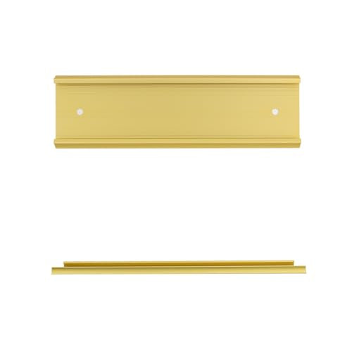 Antrader 10Pcs Door Name Plates,Aluminium Alloy Desk Name Plates,Gold,2"×8" - color: Gold,10pcs