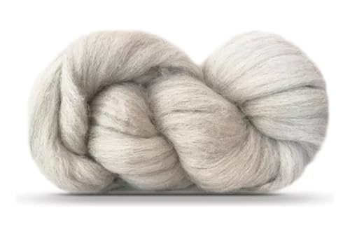 Natural 1lb Wool Bulk roving,. Best Wool for Spinning, arm Knitting, Needle Felting, Chunky Blankets Spinning Thick Yarn Tapestry. Natural, un-Dyed. (Sand Gray, 1 lb) - color: Sand, size: 1 lb