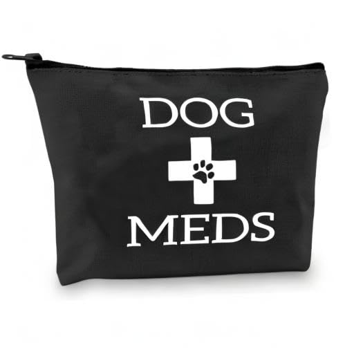 G2TUP Dog Medicine Bag - Vet Tech Gifts, Dog Essentials Storage for Travel, Camping, Car Emergency (Black) - color: Dog Meds black