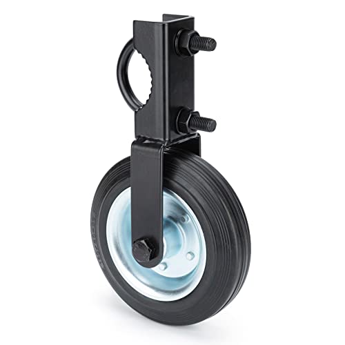 HILLMASTER 6 Inch Gate Wheel Gate Caster Kit with 1-5/8" Thru 2" Gate Frames, Heavy Duty Gate Helper Wheel Gate Support Wheel for Chain Link Fence Swing Gate, Black - size: 1 Pack