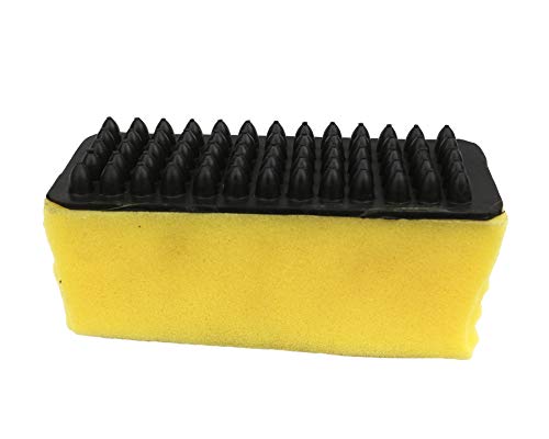 Grewal Equestrian Rubber Grooming Sponge Brush (Black) - color: Black
