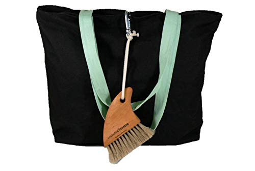 Beach Sand Brush – Soft Horsehair Body & Feet Sand Remover – Wooden Handle with Strap – Gentle Skin Cleaning Tool – Made in Germany