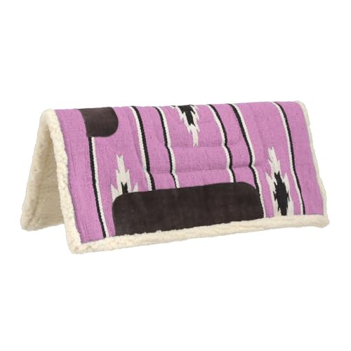 Tough 1 Tough-1 Pony Square Saddle Pad - color: Pink/Black/Cream