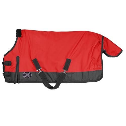 Showman Adjustable 42"-46" 1200 Denier Winter Pony/Yearling Horse Blanket - color: Red
