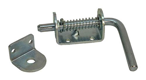 Buyers Products B2595LKB Spring Latch Assembly with Keeper, 1/2" Spring Loaded Latch Pin, Zinc-Plated, Ideal for Gate Latch, Utility Latch, Trailer Latch, Cage Latch