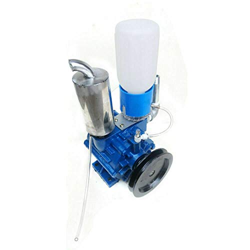 250L/Min Cow Goat Bucket Milking Machine Livestock Vacuum Pump Milker | 1440RPM Max rotation speed; Belt pulley design; Aluminum alloy casing; Soft and thorough milking; High milk output