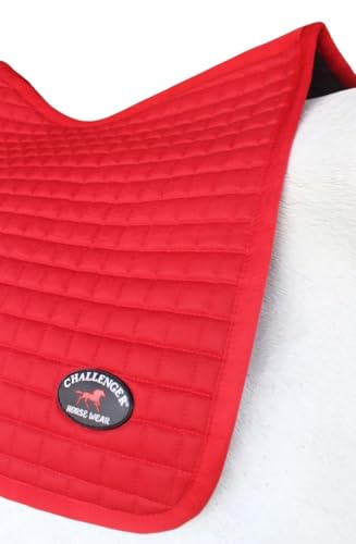 Horse Contoured English Quilted Lightweight All-Purpose Saddle Pad 72TS34 - color: Red