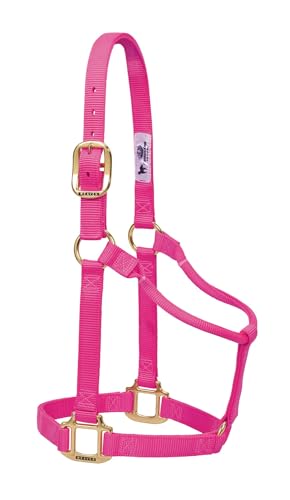 Weaver Leather Original Non-Adjustable Nylon Horse Halter, Large, Diva Pink