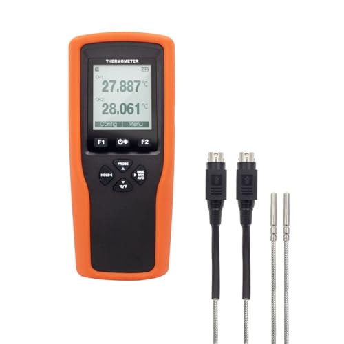 PerfectPrime TC0372 High Precision RTD Thermometer Datalogger w/Two Probes -200°C / -328°F