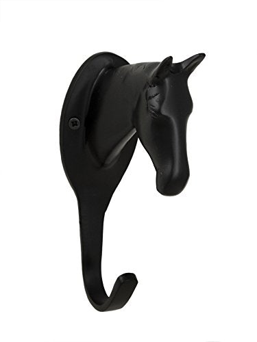 Brass Horse Head Hanger (Black) - color: Black