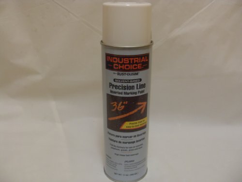 Rust-Oleum 203030 Industrial Choice Inverted Solvent-Based Marking Spray Paint, 17 Oz, White - color: White, size: 17 Ounce (Pack of 1)