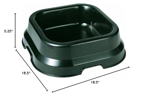 Little Giant® Plastic Feed Pan | Heavy Duty Mountable Livestock Feeding Bucket | Plastic Tire Feeder | Impact & Crack Resistant | 10 Quart | Black - color: Black, size: 10 Quarts