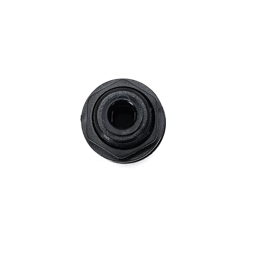 1/4" RO Water Tube Bulkhead Connector, Black, Pack of 12 - color: Black