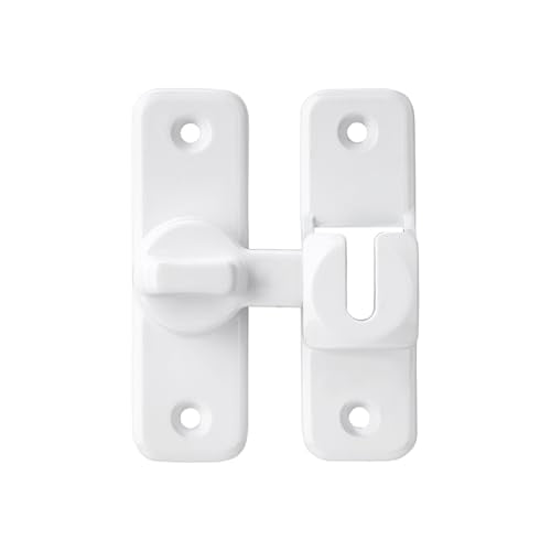 White 90/180 Degree Flip Latch,Zinc Alloy Barn Door Latch - color: White