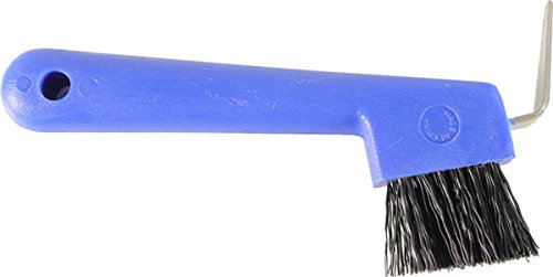 PARTRADE 245852 267304 Hoof Pick with Brush, Blue, 7" - color: Blue