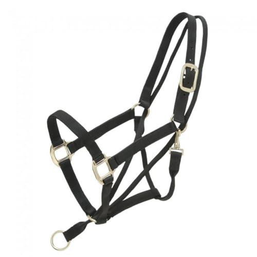 Tough 1 Pull-Back Halter Horse Black