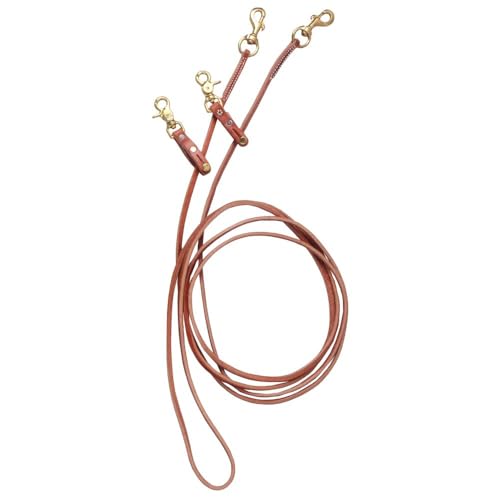 Tough 1 Split Reins with Braided Rawhide and Silver Barrels, Light Oil - color: Brown, size: 5/8'' x 8 1/2'