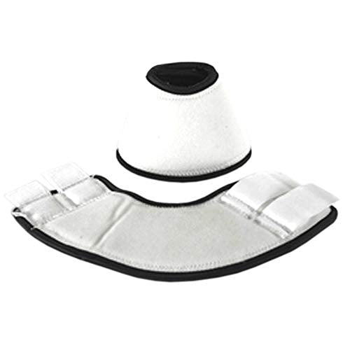 HILASON No-Turn Bell Boot Horse Hoof Protection Neoprene White Hook and Loop Closure Fleece Lined Cuff Western Tack