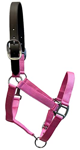 Break Away Adjustable Leather Horse Nylon Halter