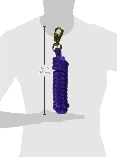 Hamilton 5/8" x 10' Poly Horse Lead Rope with Bull Snap, Purple - color: Purple