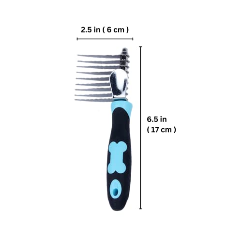 SunGrow Poodle Dog & Bunny Comb Dematting and Detangler Long Hair, Thick Undercoat Brush, for Rabbit, Persian, Maine coon Cat