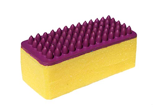 Grewal Equestrian Rubber Grooming Sponge Brush (Purple) - color: Purple
