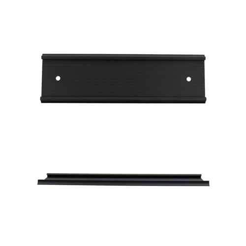 Antrader 10Pcs Name Plate Holders,Aluminium Alloy Name Plates,Black,2"×8" - color: Black,10pcs