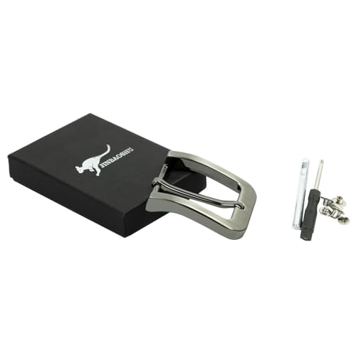 1.5"(38mm-40mm) Belt Buckle Men Replacement Buckle Heavy Duty - color: Gun Black Brushed