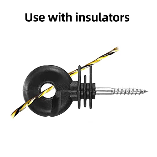 Upgraded Electric Fence Polywire 3366 Feet 1026 Meters, 6 Stainless Steel Strands for Reliable Conductivity and Rust Resistance, Portable Electric Fencing,UV, Rust Resistant - size: 3366 Feet/1026 Meters