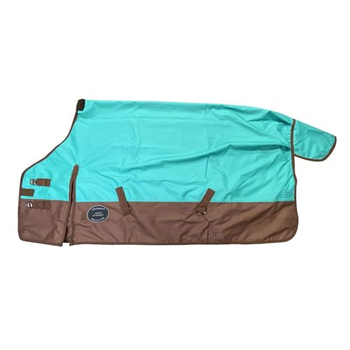 Showman 1200 Denier Ripstop Nylon Turnout Waterproof Horse Sheet - color: Teal, size: 72"