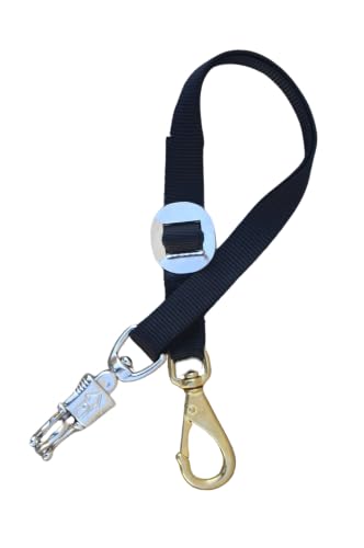 Tack Shack of Ocala Nylon Horse Trailer Tie Strap, Adjustable Up to 36 Inches, Heavy-Duty Horse Tie for Trailer & Barn - color: Black