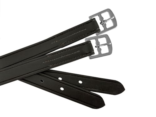 Showman Pre-Punched Nylon Coated English Stirrup Leathers