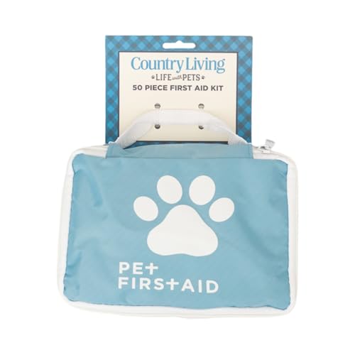 Country Living 50-Piece Pet Travel First Aid Kit – Emergency Pet Care for Home & Travel – Treats Cuts, Scrapes, Bites, & Minor Injuries – Essential Safety Kit