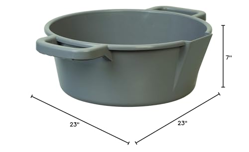 Weaver Leather Livestock Large Round Feed Pan, Gray - color: Gray
