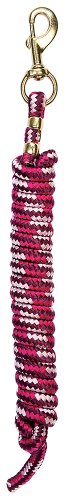 Weaver Leather Poly Lead Rope Solid Brass Snap Burgundy/Pink/Raspberry, 5/8 x 10'