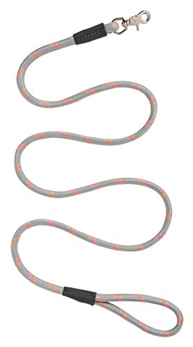 Terrain D.O.G. Rope Leash - color: Gray/Orange, size: ½ " x 6'
