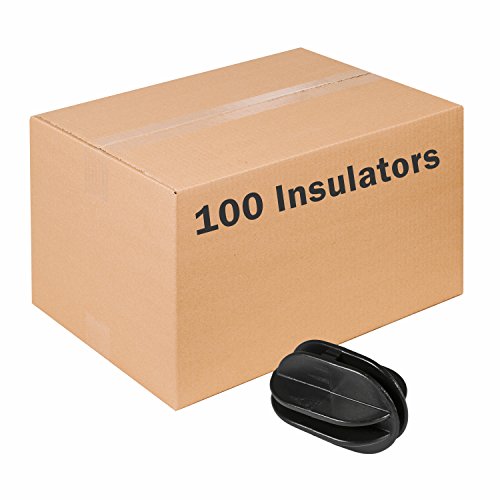 Zareba Corner Post Insulator - ICB-Z, 100 Pack - Use with Electric Fence Posts, Polytape - Durable Plastic Construction - Includes 100