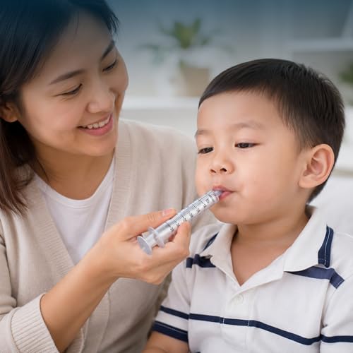 DOSE-2-WEIGHT 5mL Oral Syringe, Precision Dosing Dispenser for Infants Acetaminophen (160mg/mL), for Children Under 3 Yrs Old, Patented, Made in America